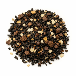 Infusión aromática, intensa y con sabor a chocolate El Té Negro Brownie es una mezcla irresistible que combina la intensidad del té negro con deliciosas notas inspiradas en el clásico brownie de chocolate. Una infusión con carácter, perfecta para quienes buscan un té diferente, goloso y lleno de aroma. Su perfil profundo y achocolatado convierte cada taza en una experiencia reconfortante, ideal para momentos de pausa, disfrute o como alternativa a bebidas dulces.