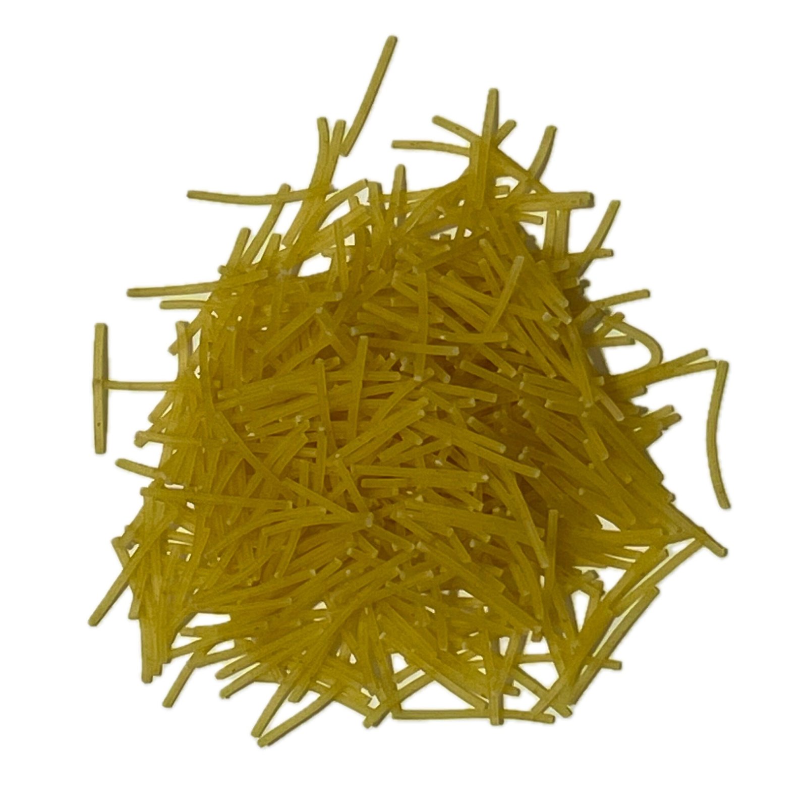 Pasta tradicional de trigo · Fideo fino · Sémola de trigo duro Fideo extremadamente fino y delicado. Color marfil natural. Textura ligera y suave tras la cocción. Se integra perfectamente en caldos y sopas. Ideal para recetas tradicionales caseras.