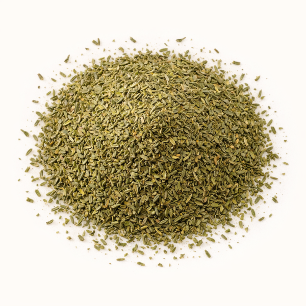 Tomillo en hoja a granel El tomillo en hoja es una de las hierbas aromáticas más representativas de la cocina mediterránea. Procedente del Thymus vulgaris, sus hojas secas conservan un aroma intenso, ligeramente balsámico y con notas terrosas y cálidas que aportan carácter y profundidad a los platos. En LA DESPENSA DEL GRANEL ofrecemos tomillo seco de alta calidad, con hojas enteras y limpias, perfecto para guisos, estofados, sopas, carnes, pescados y verduras. Su aroma se libera lentamente en la cocción, aportando un fondo aromático que equilibra y potencia otros ingredientes. El tomillo en hoja es ideal para cocciones largas o para infusionar en aceites y marinados, y forma parte de mezclas de hierbas mediterráneas, como las hierbas provenzales. Comprar tomillo en hoja a granel permite mantener frescura, ajustar cantidades y disfrutar de un producto natural y sostenible.