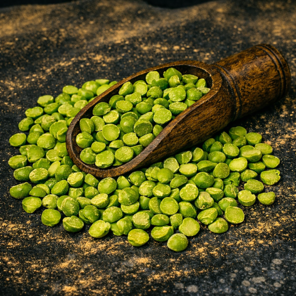 Guisante Verde Pelado partido a granel Legumbre vegetal rica en proteína