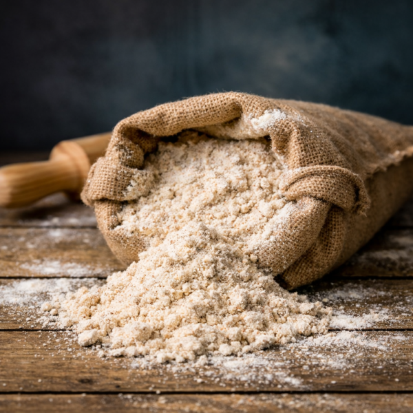 Harina integral de espelta ecológica — fuente natural de fibra y proteínas para recetas saludables