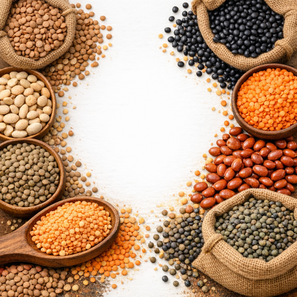 Variedades como lenteja pardina, castellana, roja pelada, beluga o caviar, verdina de Puy, entre otras, todas seleccionadas por su calidad y frescura.