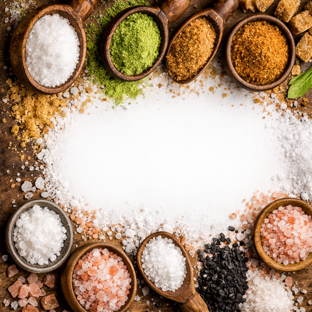 Endulzantes y sales naturales a granel, seleccionados por su pureza, sabor y calidad ecológica. Azúcares, edulcorantes y sales artesanales para cocinar, endulzar y sazonar de forma saludable y sostenible.