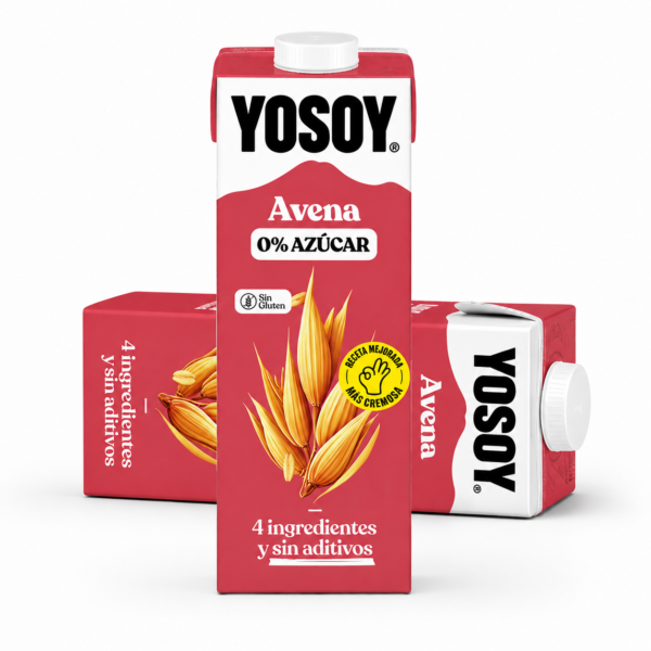 YOSOY AVENA CERO Azucar Bebida vegetal sin gluten y sin aditivos (Receta mejorada) La bebida vegetal YOSOY Avena 0% Azúcar es una opción saludable, ligera y natural para quienes buscan una alternativa a la leche tradicional. Su receta mejorada garantiza una textura suave que no corta con el café, ofreciendo un resultado perfecto en bebidas calientes y frías. Elaborada con solo 4 ingredientes y sin aditivos, esta bebida es ideal para desayunos, smoothies, repostería o para tomar directamente del brick. Además, es sin gluten, apta para veganos y elaborada en España con envase reciclable. Una opción nutritiva, sostenible y deliciosa para tu día a día.